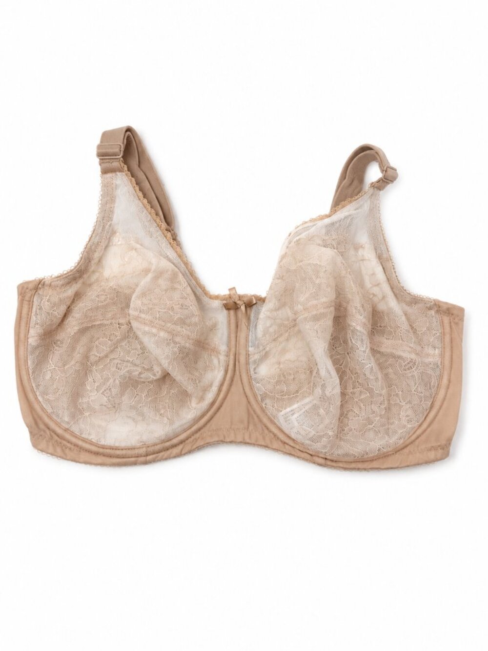 Wacoal 855186 Nude Underwire Lace Bra Size 32G Full Coverage